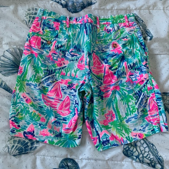 Lilly Pulitzer Multicolor Sailboat Print Men's Shorts size 30 - Picture 2 of 7